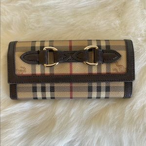 Authentic Burberry check wallet. No dust bag.